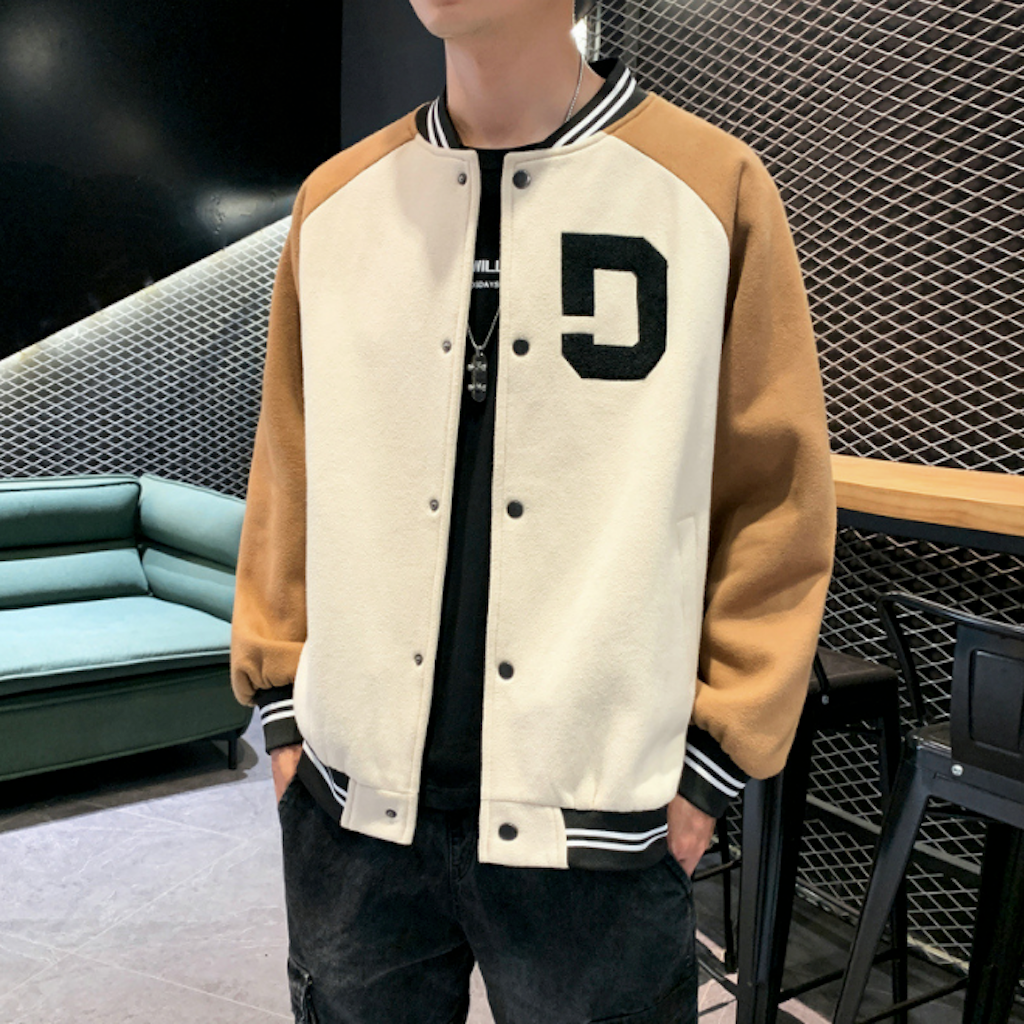 Mens Two Tones Letterman Jacket