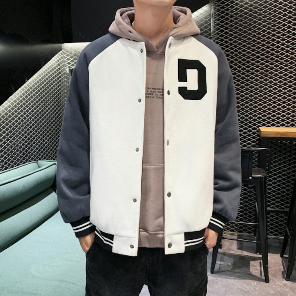 Mens Two Tones Letterman Jacket