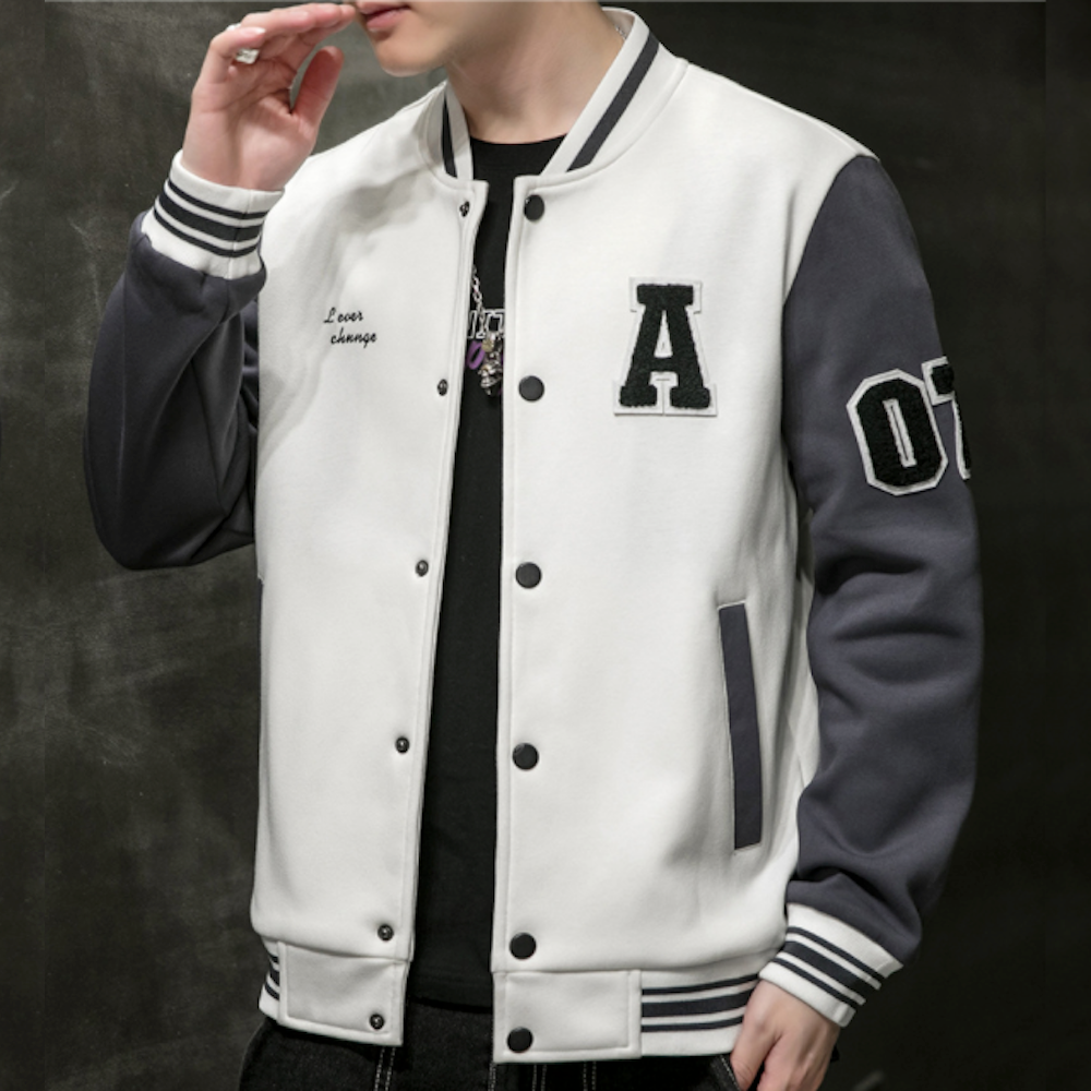 Mens Two Tones Letterman Jacket