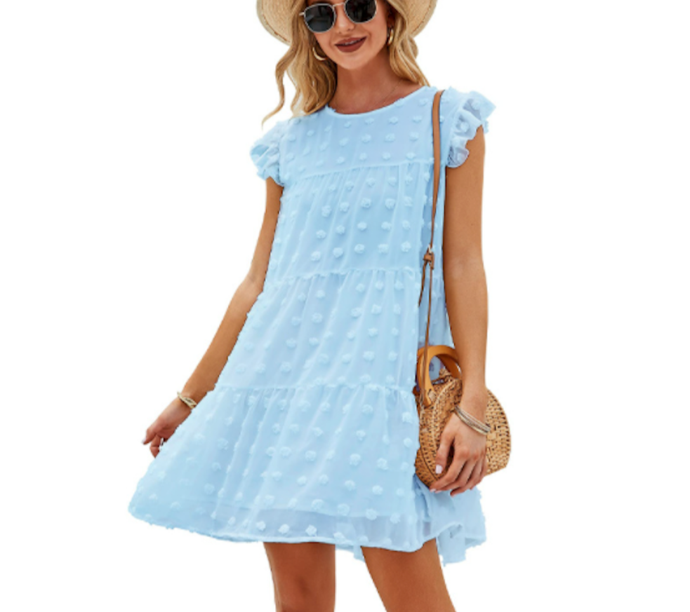 Womens Short Floral Shift Dress