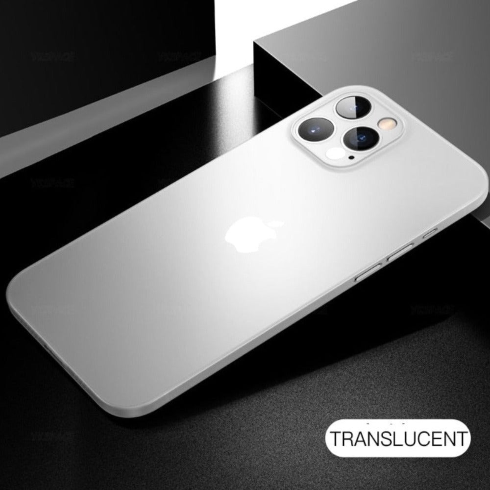 Ultra Thin 0.3mm Protective Matte Case for iPhone X to 14 series