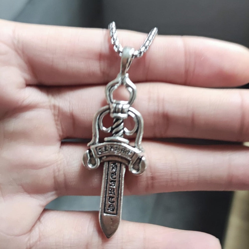 Mens Warrior Sword Necklace