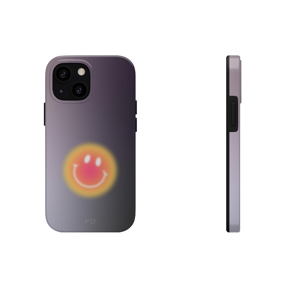 Happy Face Tough Case for iPhone Supports Wireless Charging