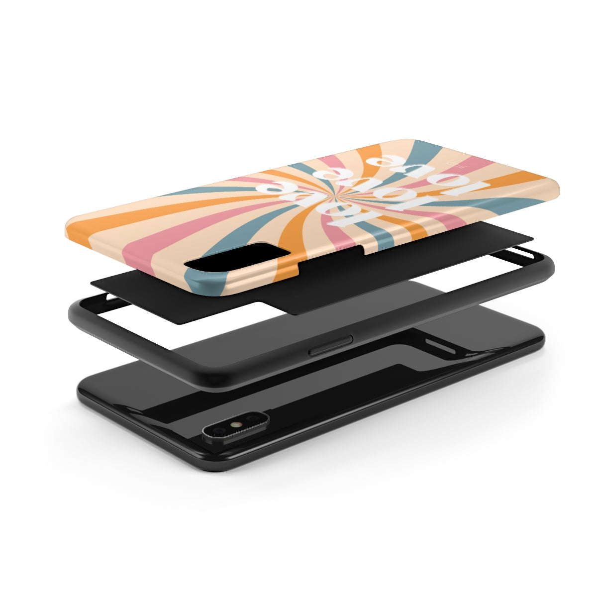 Love Retro Tough Case for iPhone with Wireless Charging