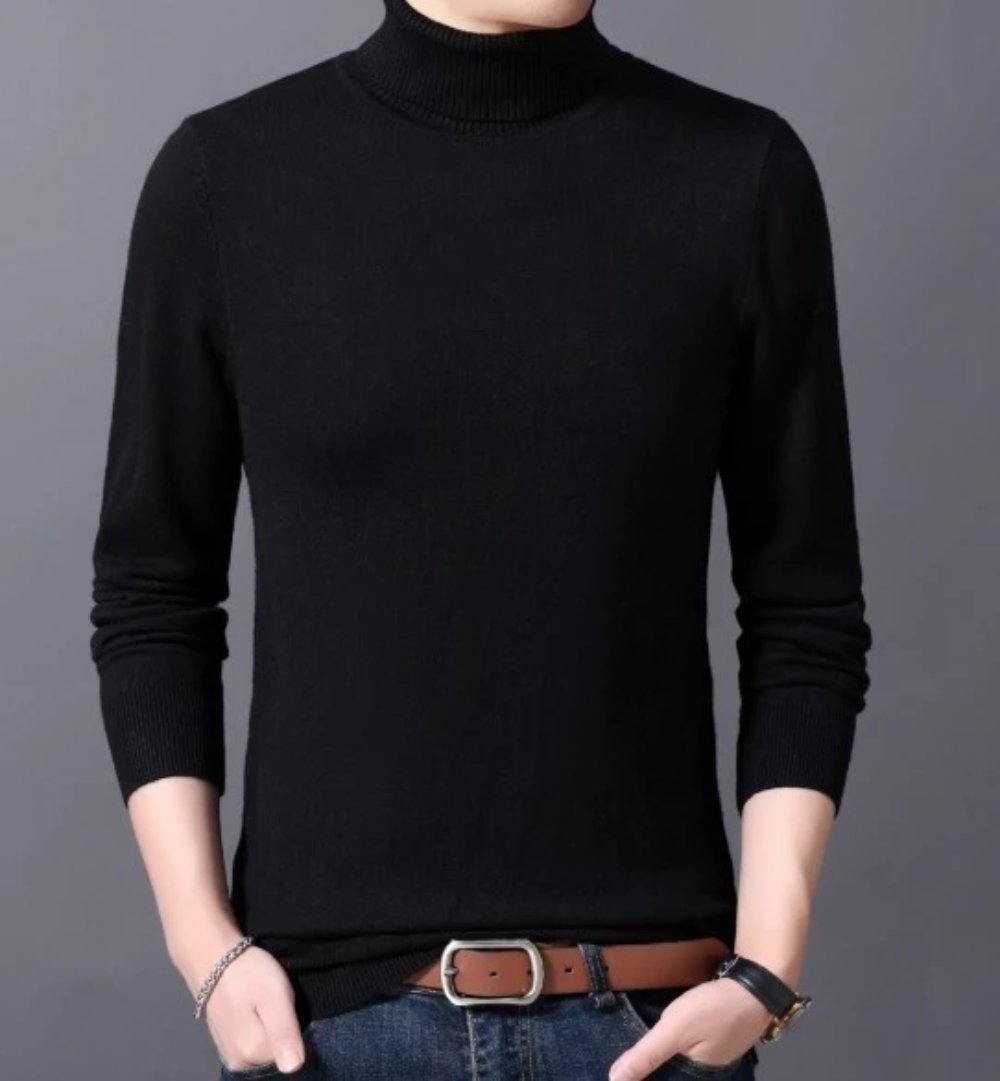 Mens Slim Fit Turtle Neck Sweater
