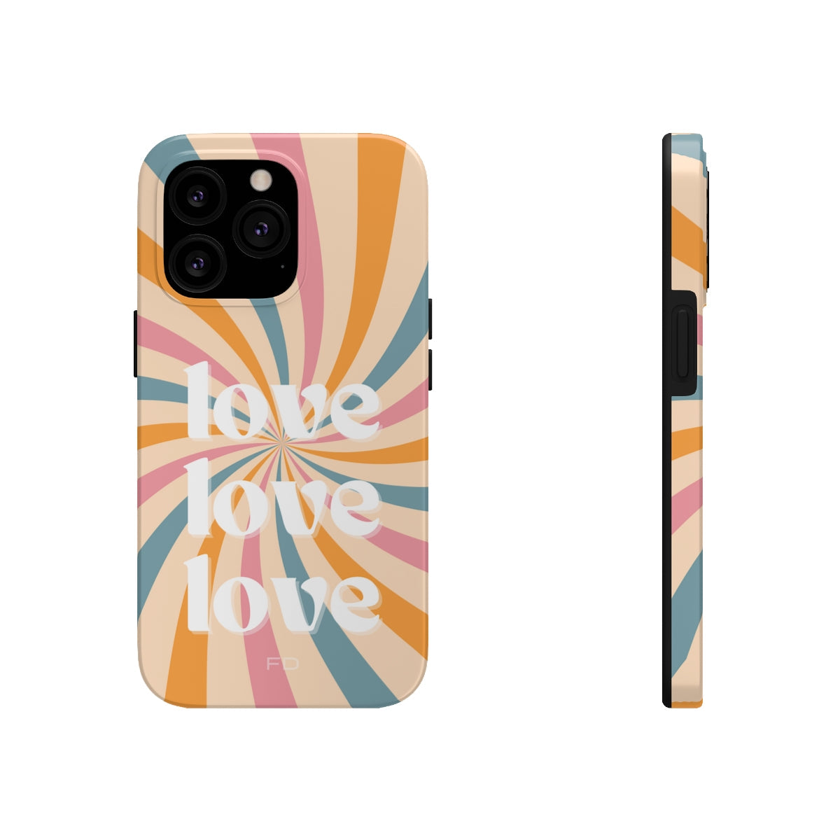 Love Retro Tough Case for iPhone with Wireless Charging