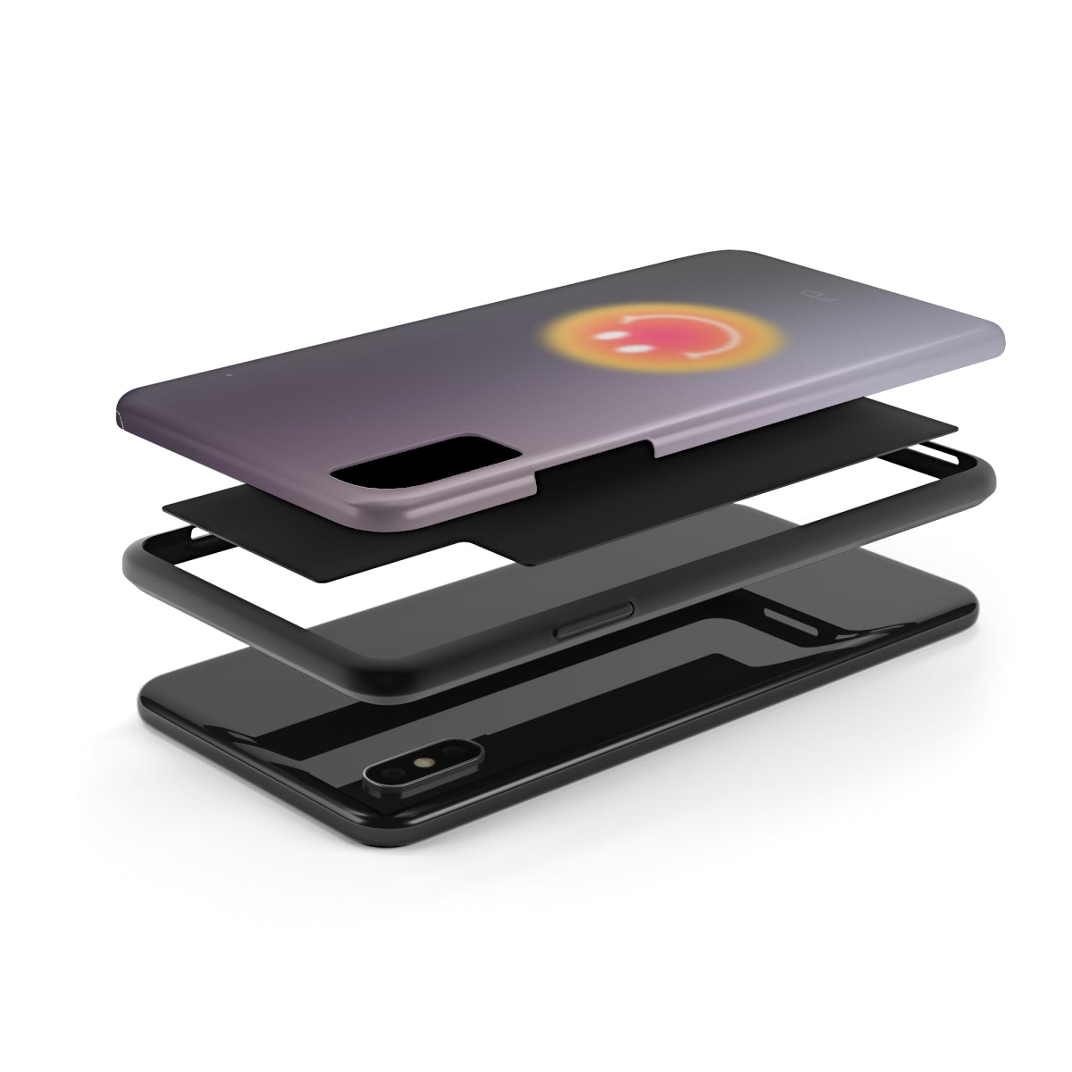 Happy Face Tough Case for iPhone Supports Wireless Charging