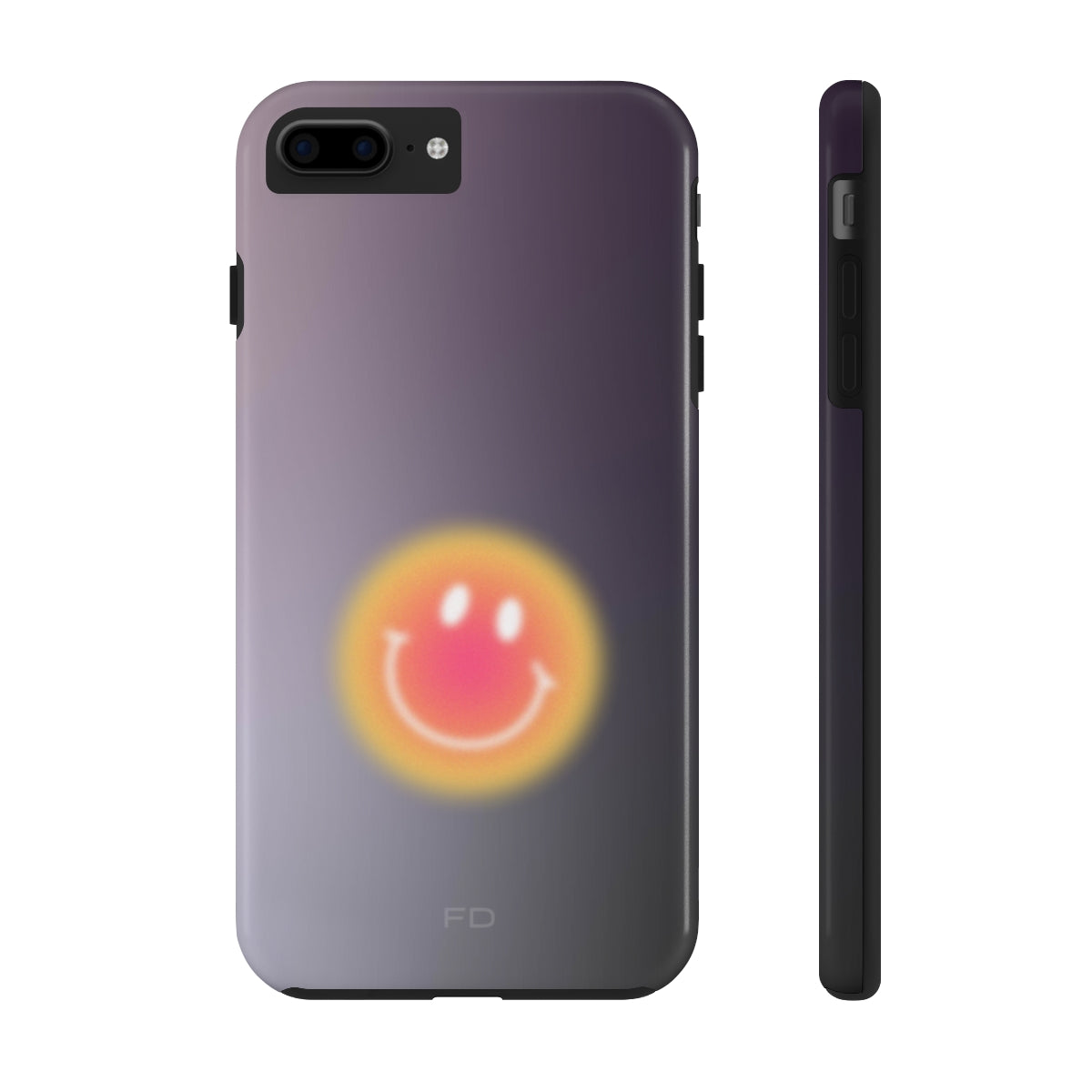 Happy Face Tough Case for iPhone Supports Wireless Charging