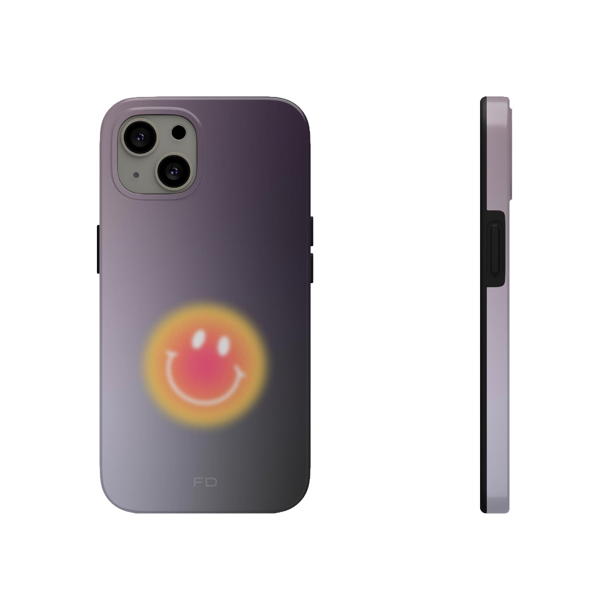Happy Face Tough Case for iPhone Supports Wireless Charging