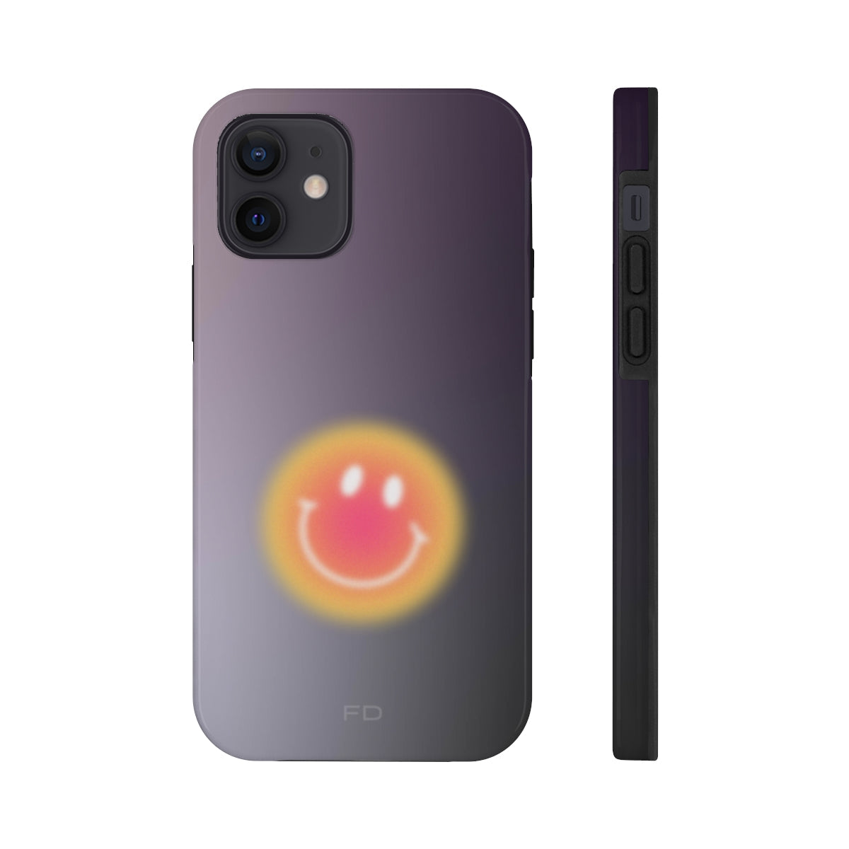 Happy Face Tough Case for iPhone Supports Wireless Charging