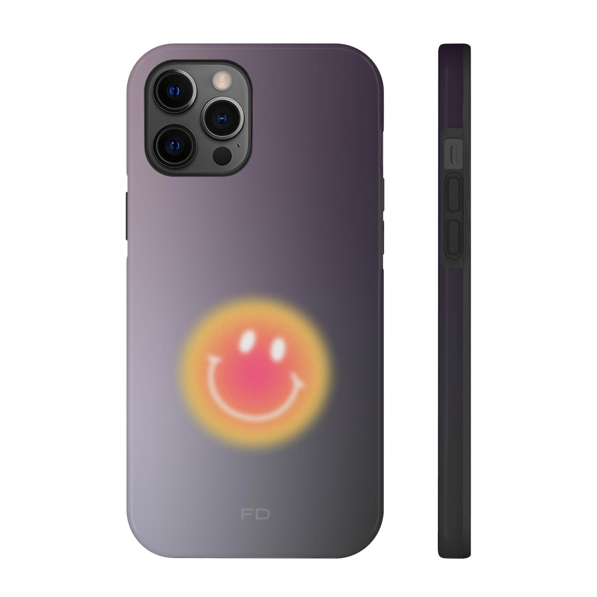 Happy Face Tough Case for iPhone Supports Wireless Charging