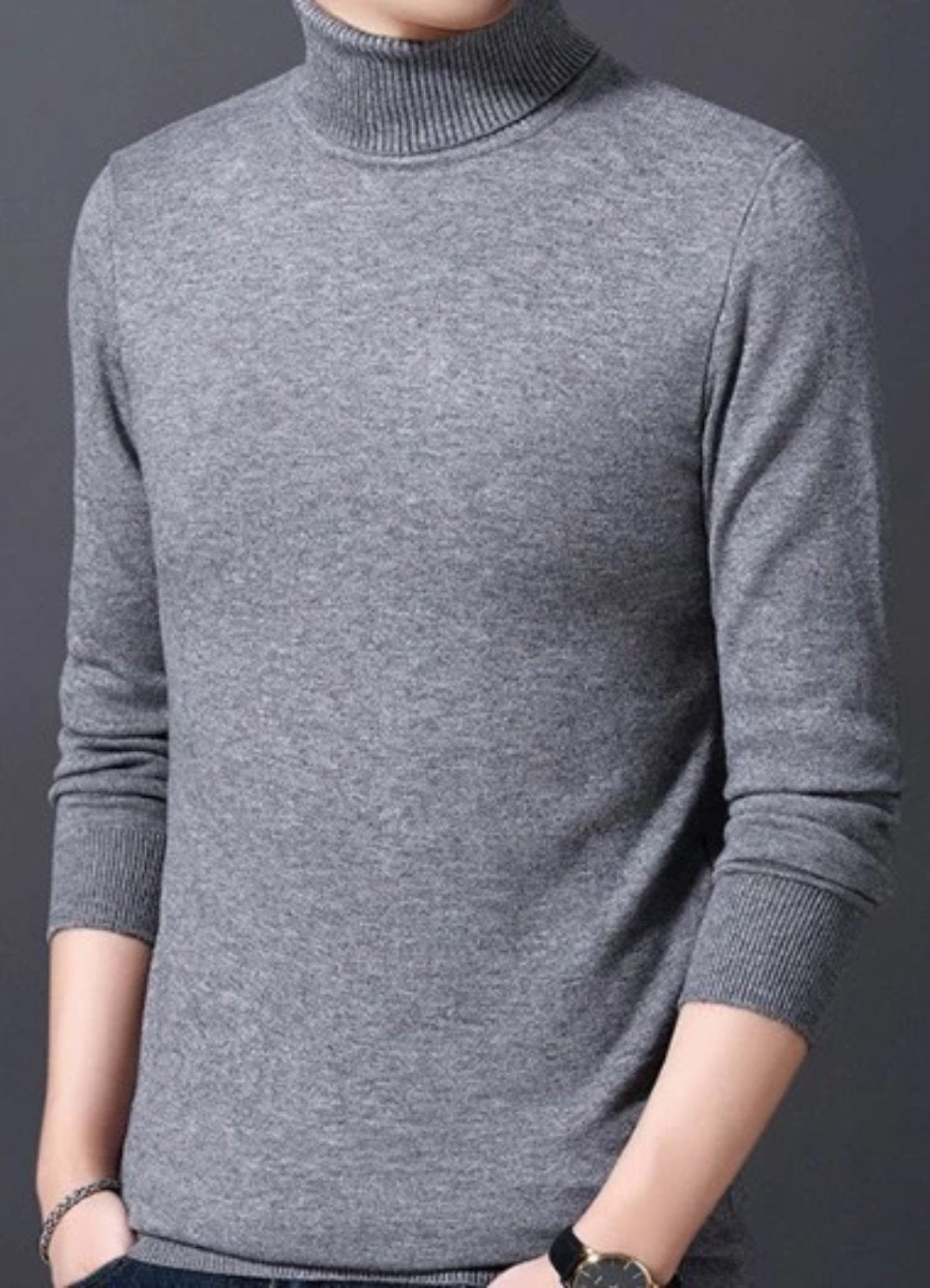 Mens Slim Fit Turtle Neck Sweater