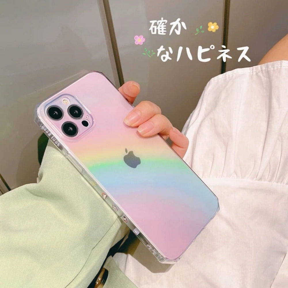 Pink Rainbow Theme Protective Case for iPhone