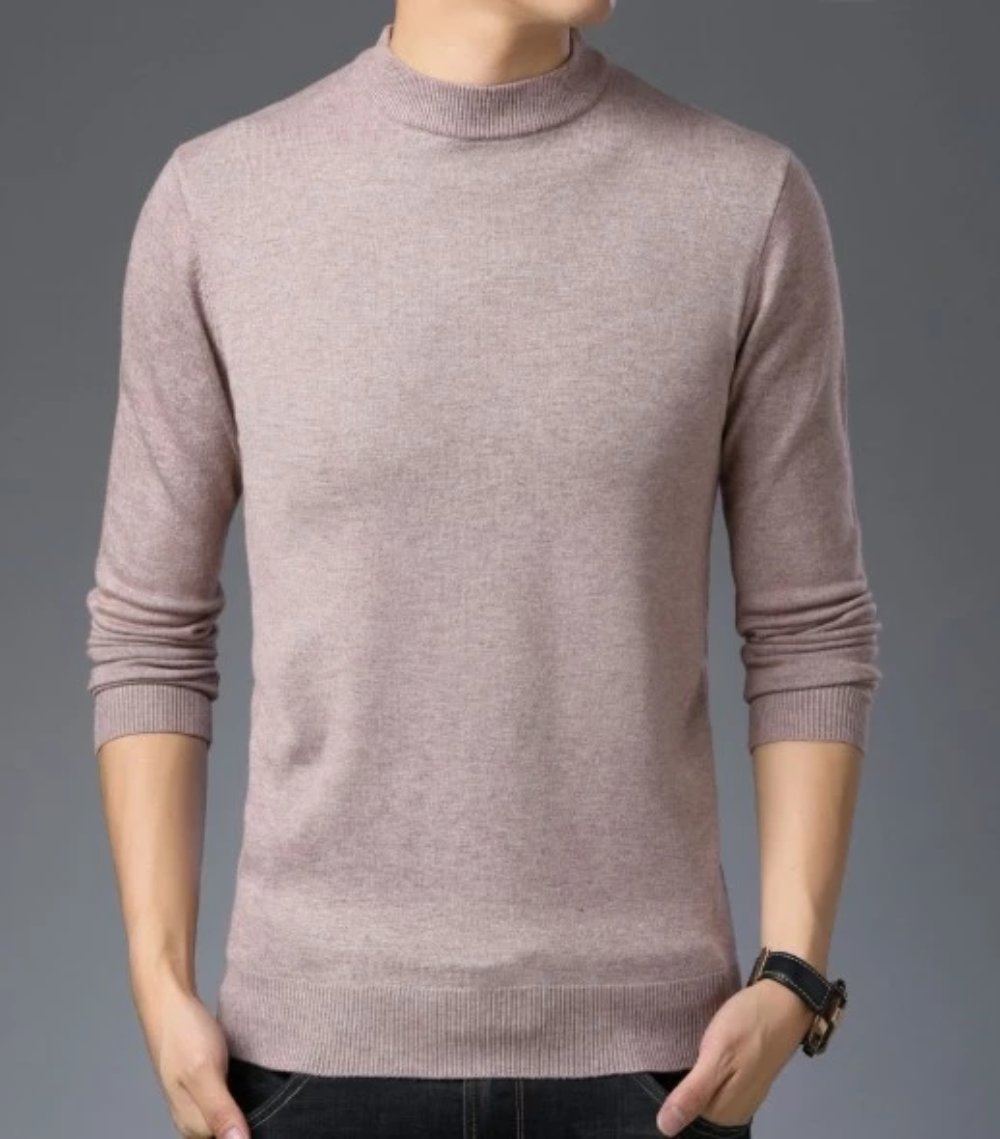 Mens Round Neck Slim Fit Sweater
