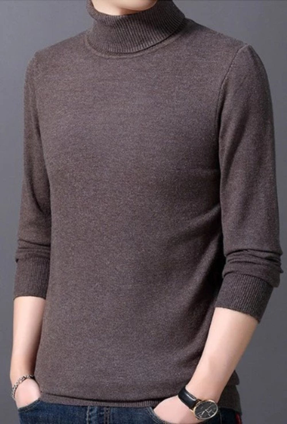Mens Slim Fit Turtle Neck Sweater