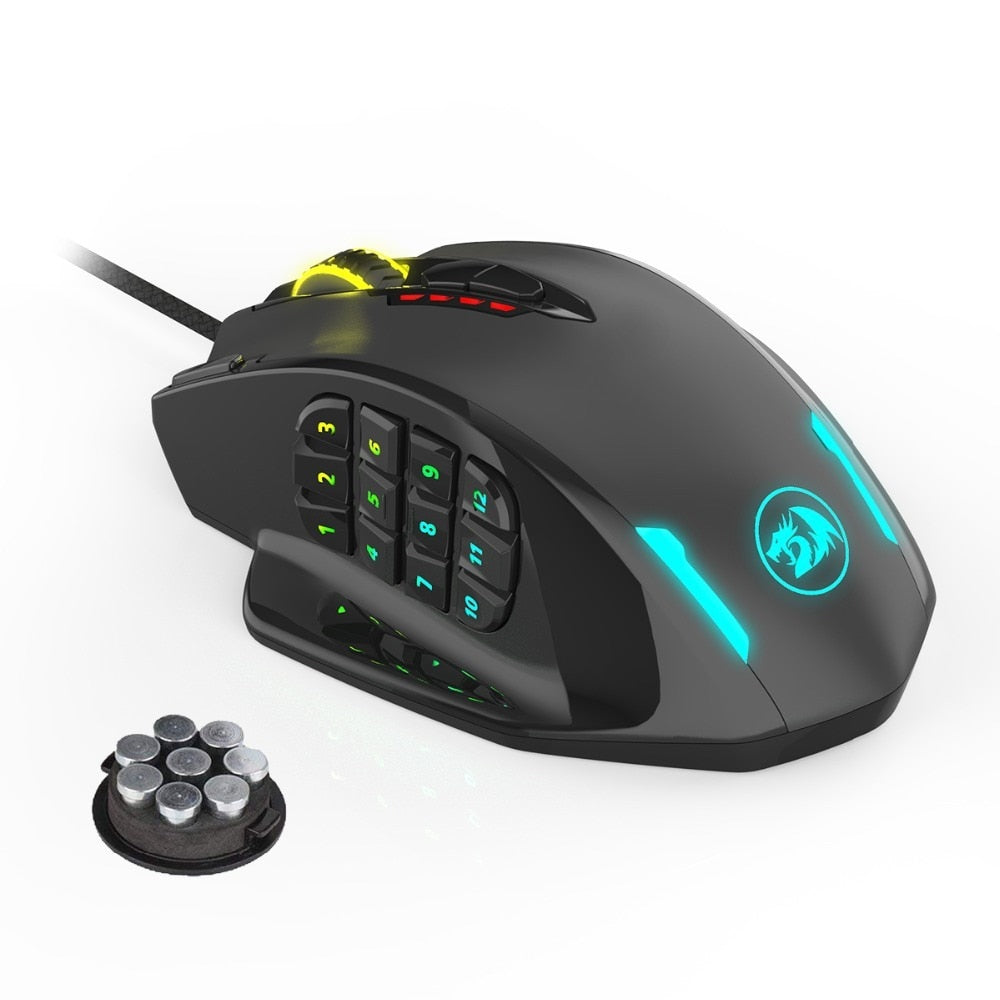 Dragon12400 DPI 19 Buttons RGB LED Laser Wired Gaming Mouse