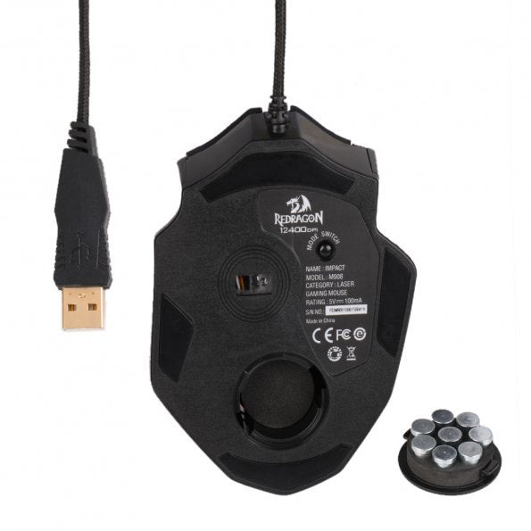 Dragon12400 DPI 19 Buttons RGB LED Laser Wired Gaming Mouse