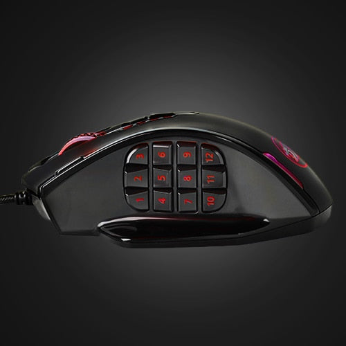 Dragon12400 DPI 19 Buttons RGB LED Laser Wired Gaming Mouse