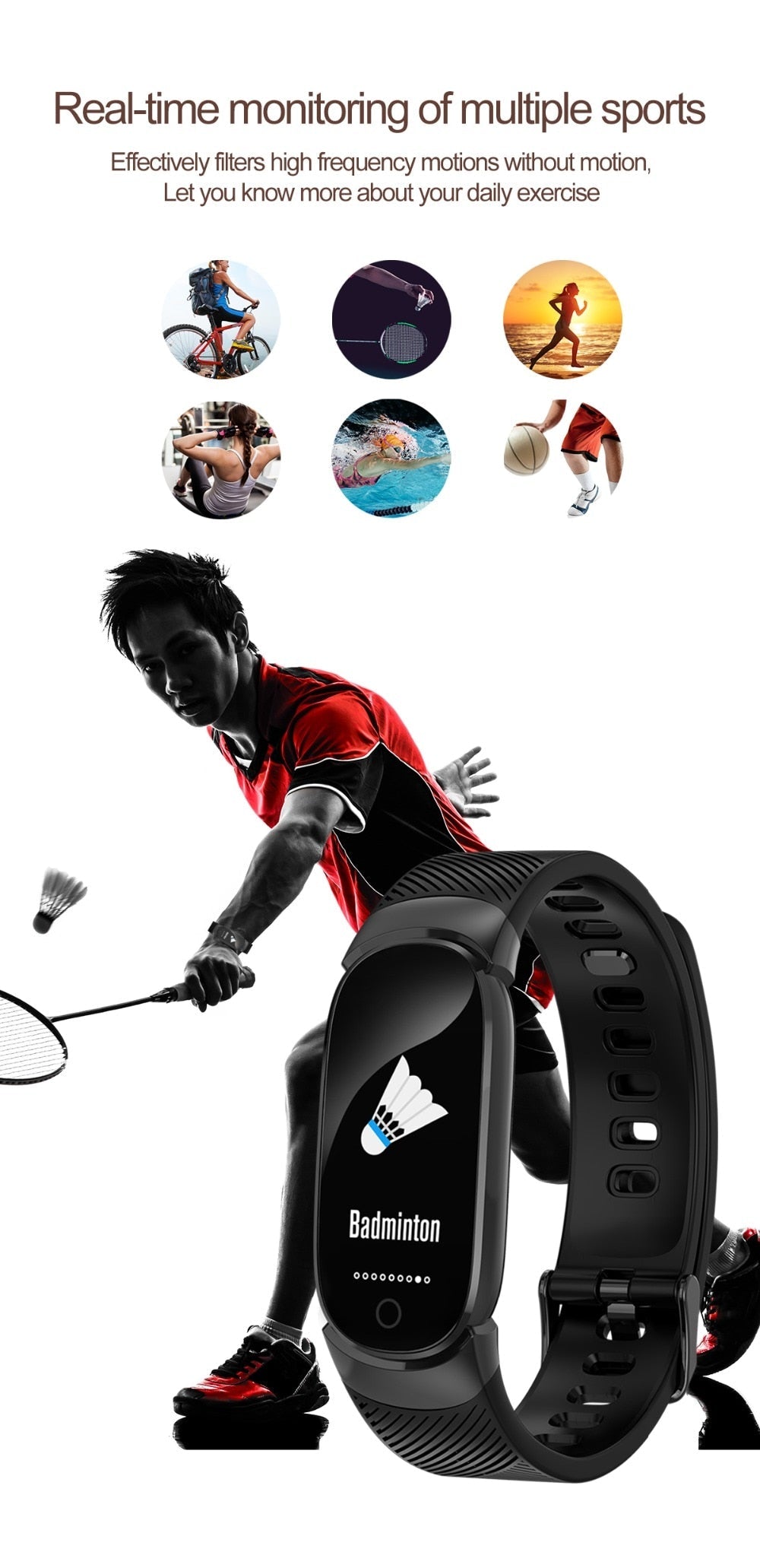 Waterproof Smart Bracelet Fitness Tracker