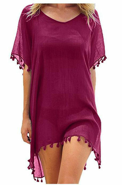 Summer Beach Wear Chiffon Tassels Swimsuit Cover Up