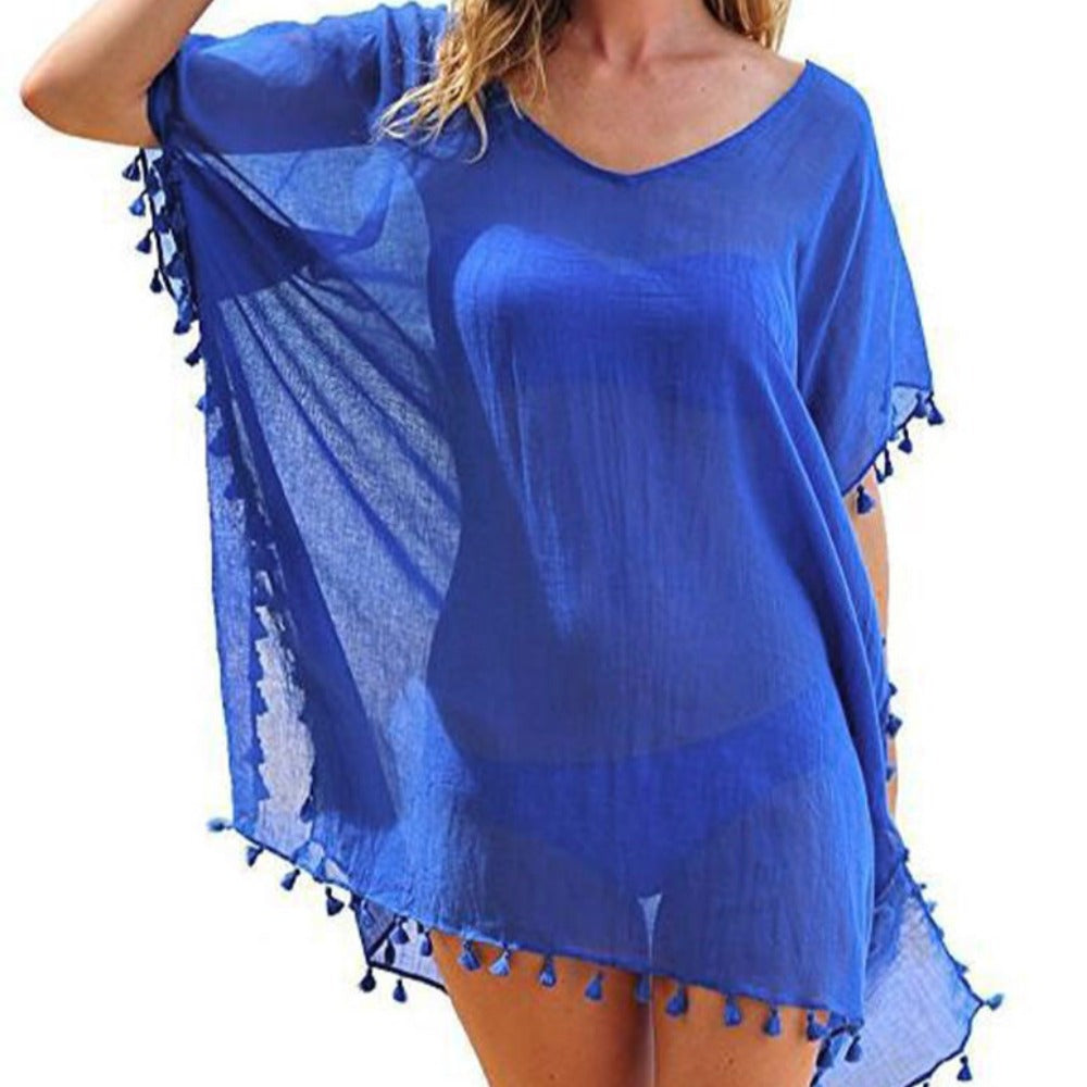 Summer Beach Wear Chiffon Tassels Swimsuit Cover Up