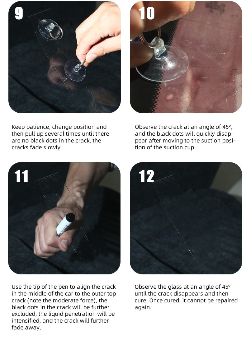 Auto Glass Windshield Repair Resin Kit 5 Bottles Set