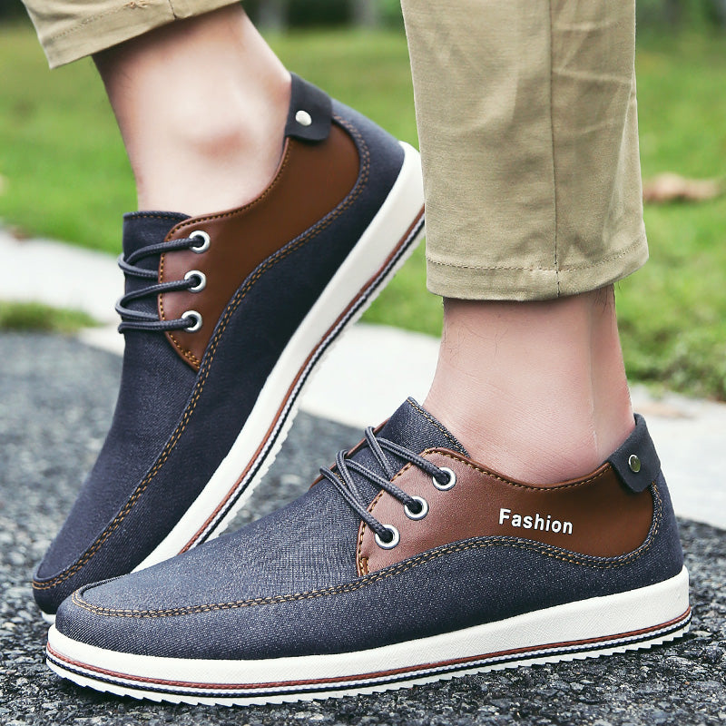 Mens Casual Breathable Street Style Lace Up Flats