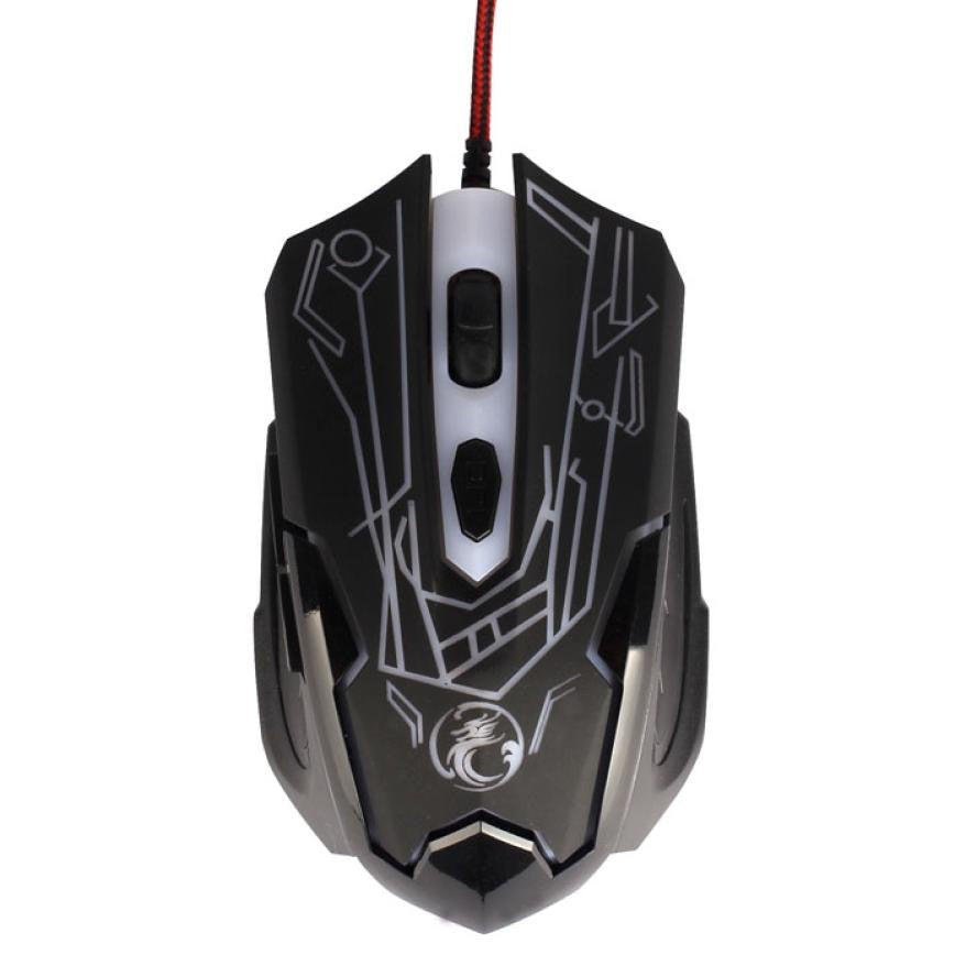 USB Optical Wired Mouse Gaming 6D Button 2000DPI For Laptop PC