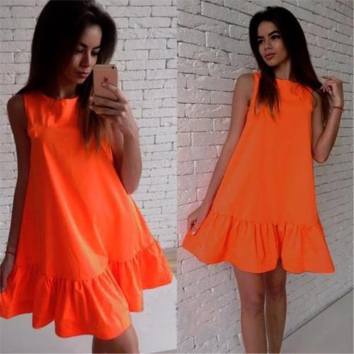 Sleeveless Bohemian Hem Dress