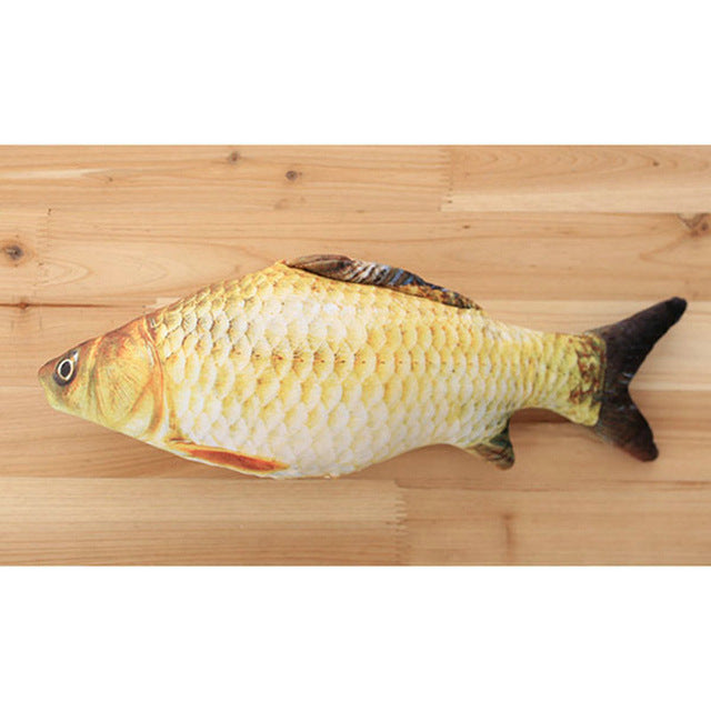 3D Fish Shape Soft Plush Pillow for Cat - 5 Pcs Set