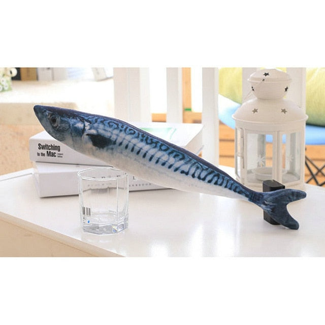 3D Fish Shape Soft Plush Pillow for Cat - 5 Pcs Set