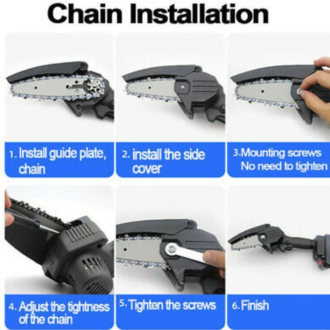 Portable 4 Inch Mini Electric Mini Electric Chain Saw Gardening Tool
