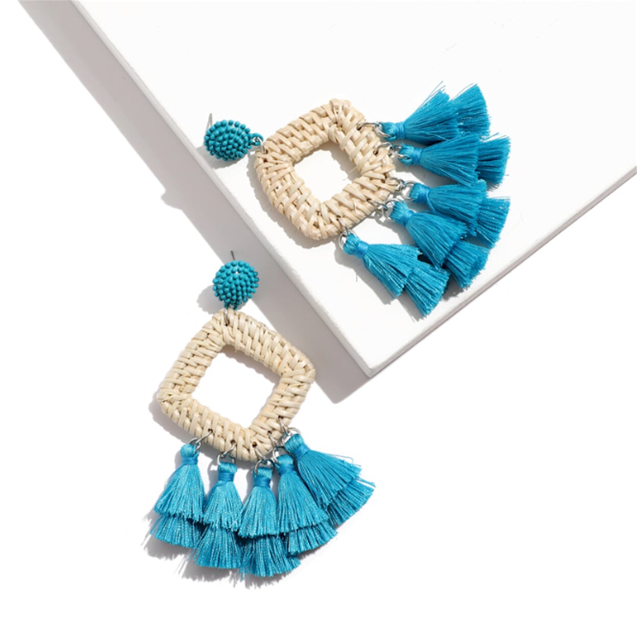 Rattan Drop with Tassel