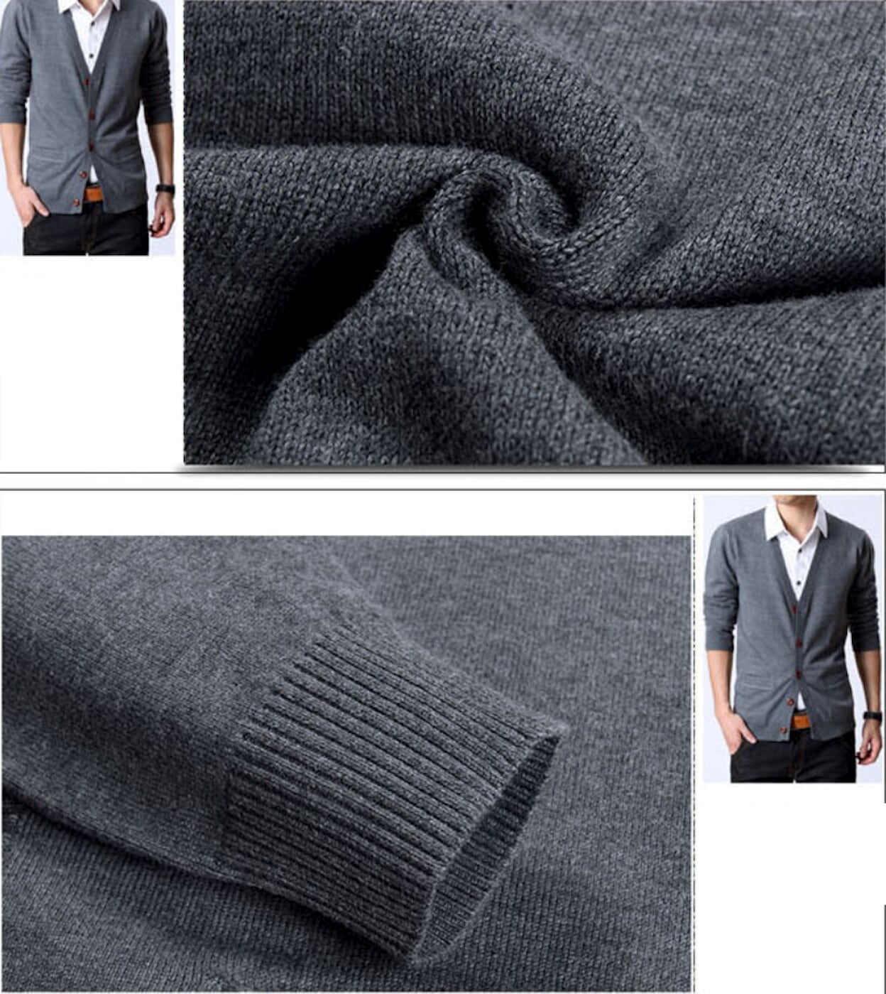 Mens Button Up Cardigan
