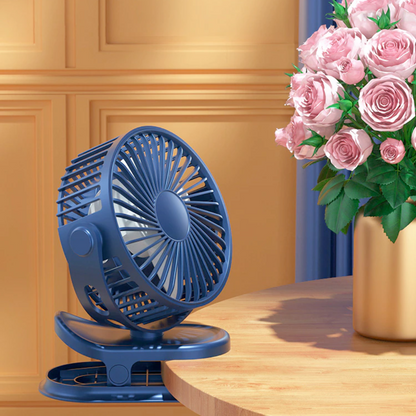 Rotable 3 Speed Fan With Clip and Hook