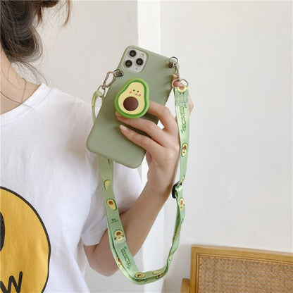 Colorful 3D Fruit Case with Strap for iPhone