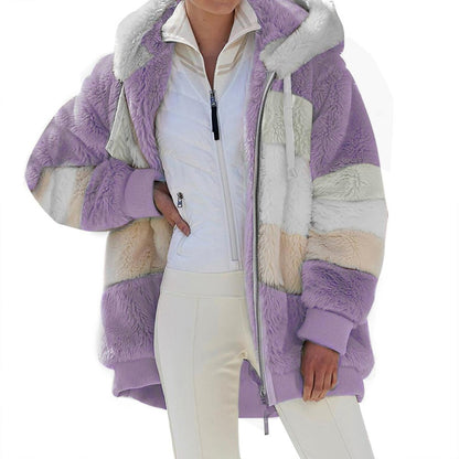 Womens Winter Fleece Hooeded Jacket