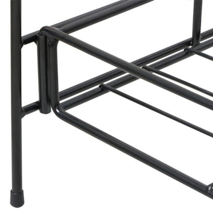 32 inches 2-Tier Metal Plant Stand with Tray Design