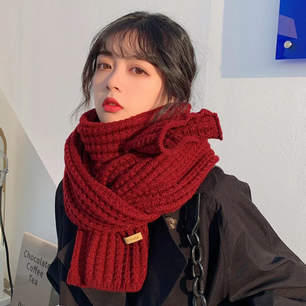 Women Winter Knitted Scarf