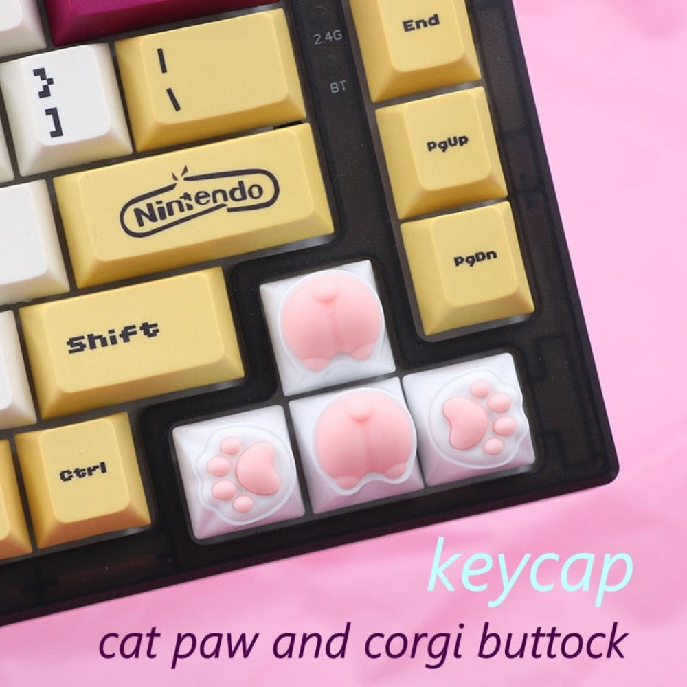 4 pcs Cat Pawl Keycaps