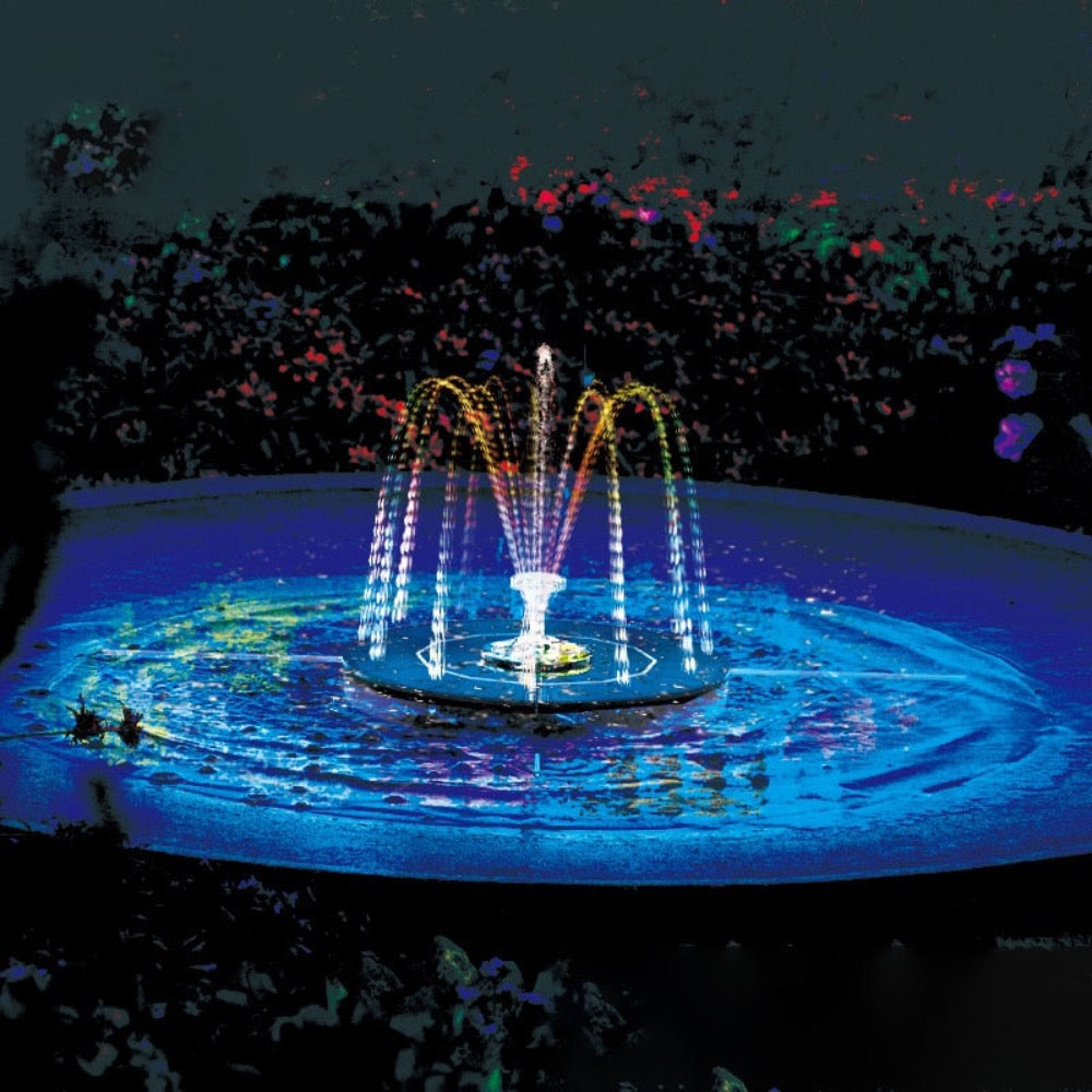 Solar Garden Water Fountain With LED Light