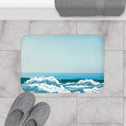 Ocean Waves Bath Mat