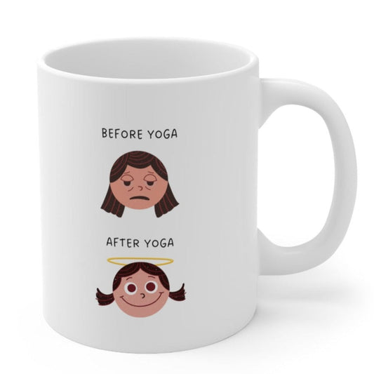 Before and After Yoga Novelty Mug