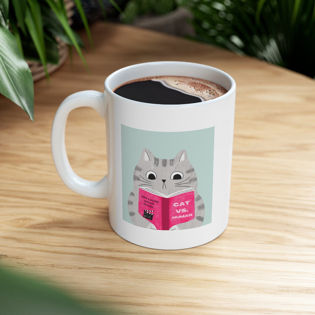 Cat Vs. Human Funny Mug
