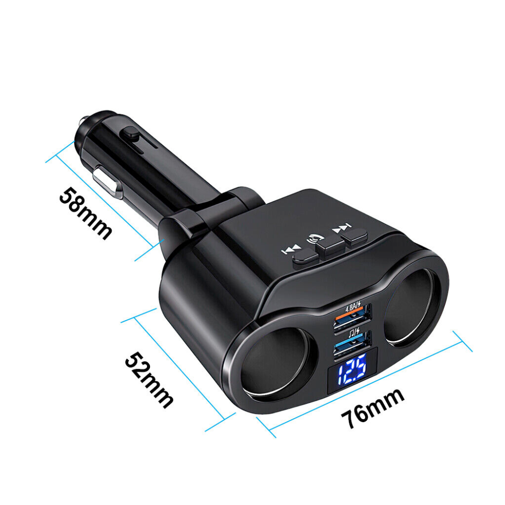 Dual Car Lighter Adaptor with USB Port