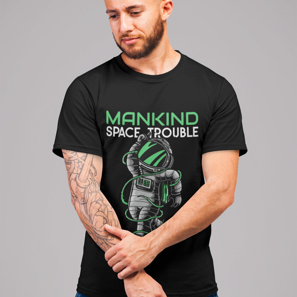 Mens Man Kind Space Theme Short Sleeve T-Shirt