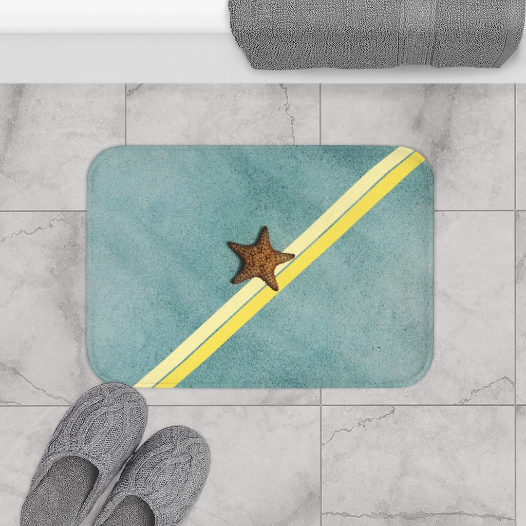 Starfish on the Beach Abstract Bath Mat Home Accents