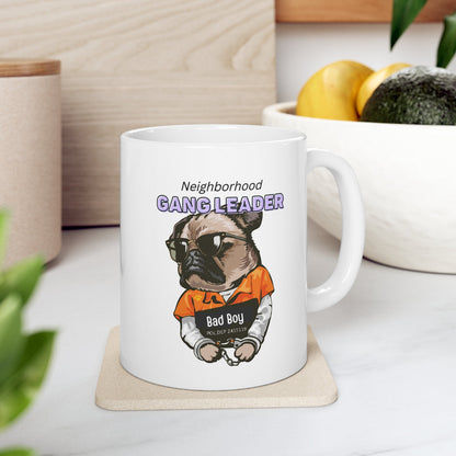 Pug The Neighborhood Gang Leader Mug