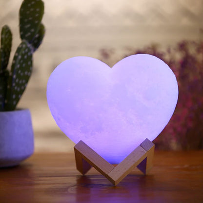 Heart Shape Touch Control Moon Glowing LED Lamp