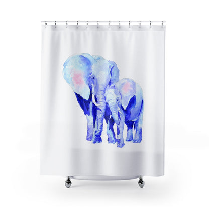 Mother and Baby Auspicious Elephant Shower Curtains Home Decor